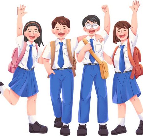 happy students enjoying after school time illustration graphics by canva