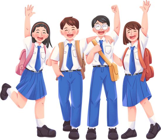 happy students enjoying after school time illustration graphics by canva
